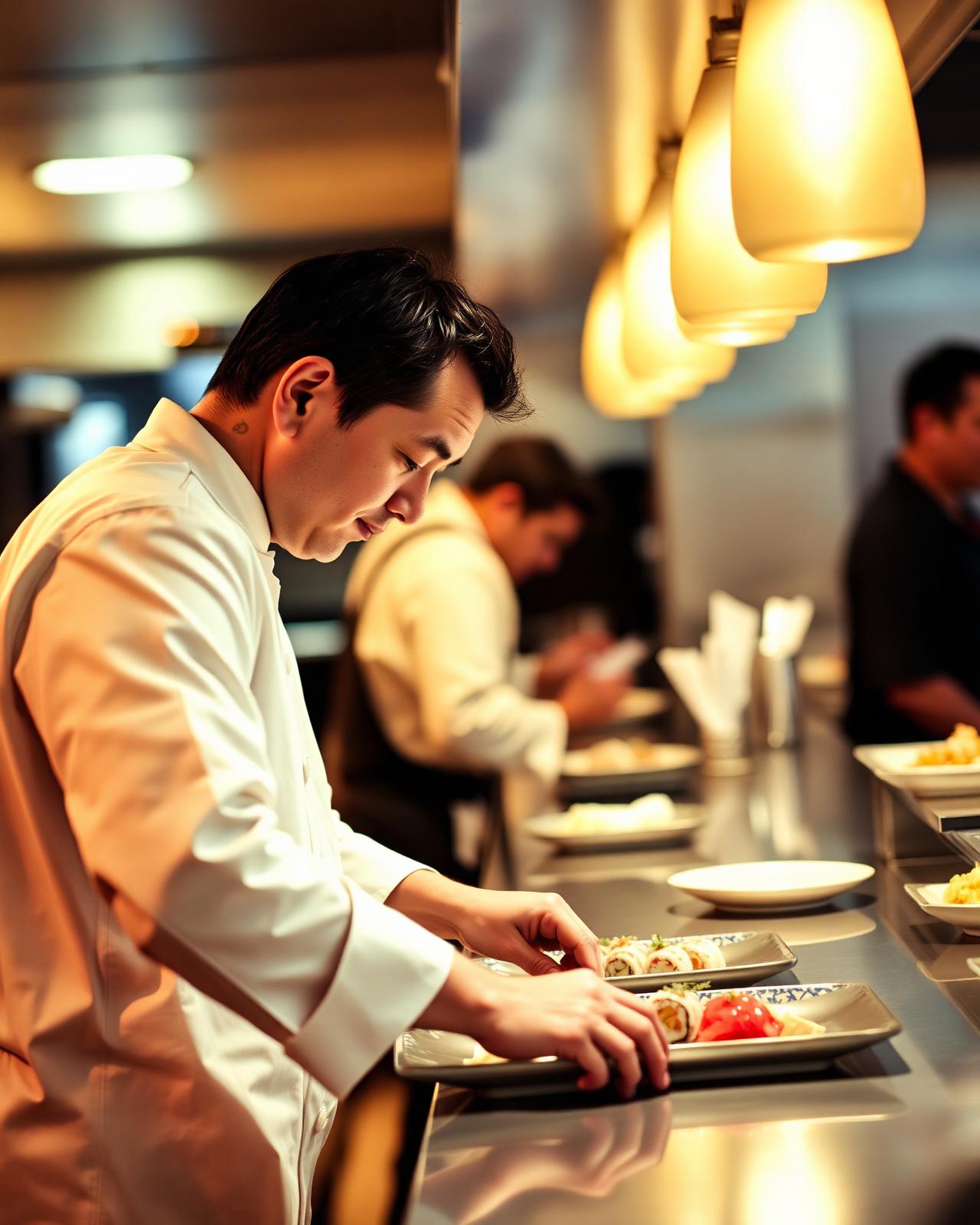 Chef preparando sushi